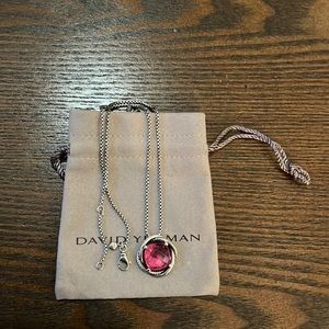 David Yurman Pink Tourmaline Infinity Necklace